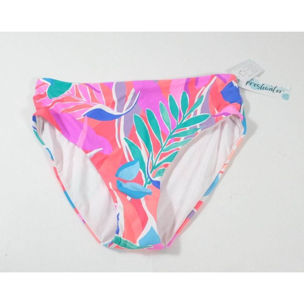 Freshwater Swim Bottom Women XL Pink‎ Amazonia High Waist Tummy Control Tropical
